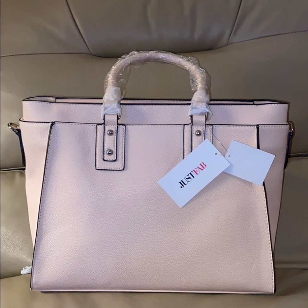 Baby pink handbag